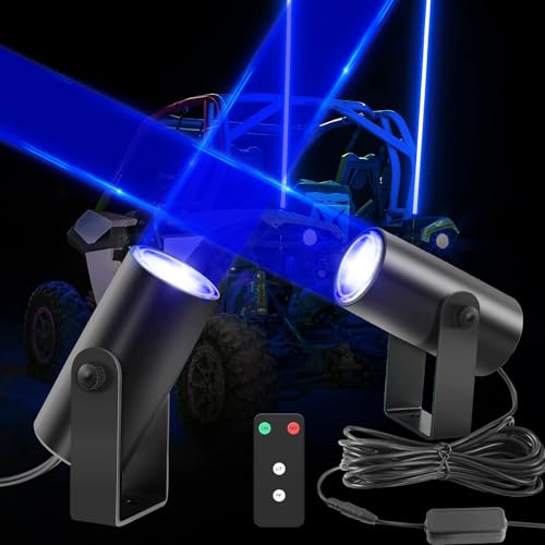 Jumpdy Whipless Whip Lights for Side by Side 2 PCS LED Whip Light Spot Beam Pod Lights Blue LED Pods for ATV UTV Can am 1000XP Golf Cart Truck 4x4 Boat Polaris RZR SXS Offroad