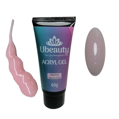 Ubeauty polygel with shimmer Pink Sakura pour manucure de fête