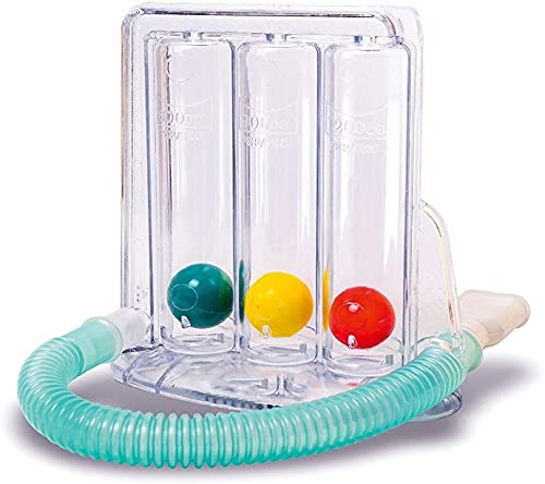 EliteMed - Deep Breathing RESPIRATORY EXERCISER/LUNGS EXERCISER | Washable & Hygienic | 3-Ball Spirometer Breath Measurement System
