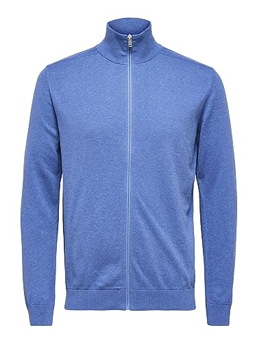 Gilet zippé Selected Homme Slhberg avec fermeture éclair intégrale navy