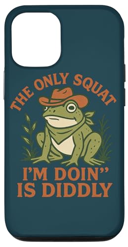 私がやっている唯一のスクワットはDiddly Cowboy Frog スマホケース iPhone 12/12 Pro 用