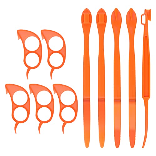 10 pezzi Sbucciatore Arance, Sbuccia Arance Taglia Bucce di Agrumi Orange Peeler in Plastica Apri Frutta Facile Fruit Peeler Gadget da Cucina per Limone Arancia Avacados