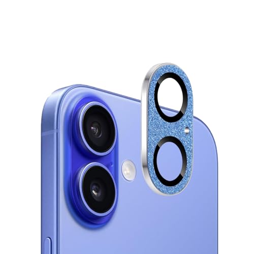 AnnTec iPhone 16/ iPhone 16 Plus 用 カメラフィルム レンズカバー カメラ保護 強化ガラス iPhone 16/ iPhone 16 Plus 対応 レンズ全体保護 露出オーバー防止 キラキラ レンズ保護フィルム 携帯電話の