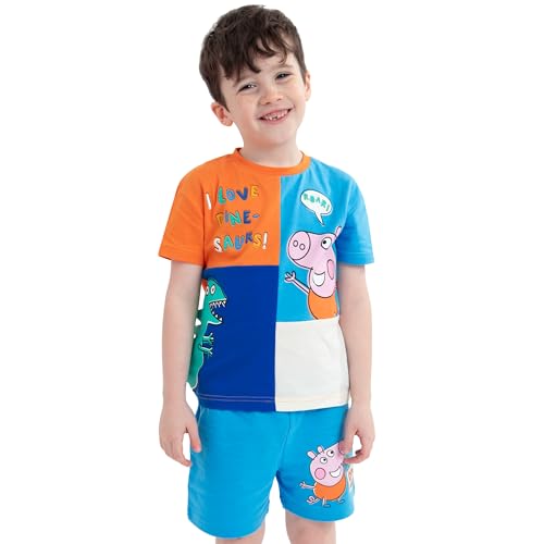 Image of Peppa Pig Shirt And Shorts | Boys Shirt Outfit Set | Cotton Tshirt and Shorts For Boys | Summer Sets For Kids