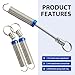 Opuweiy 2 PCS Car Trunk Lid Metal Spring, Stainless Steel Automatic Lifting Spring Device, Adjustable Auto Trunk Boot Lid, Universal for Most Models (Silver)