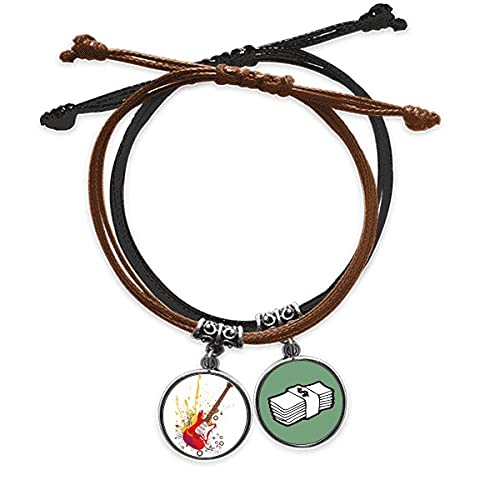 Pulsera de guitarra de cuero para llevar en conciertos de jazz y festivales de música