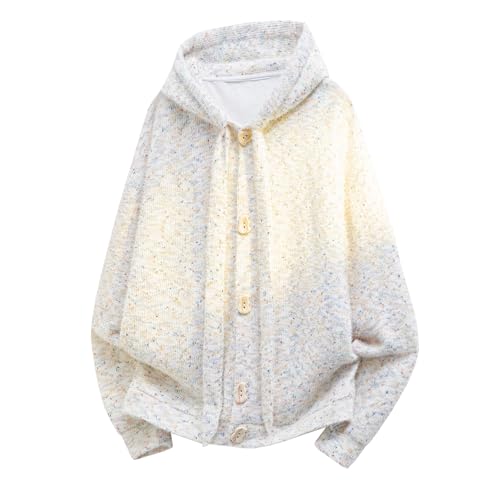 Cardigan à capuche unisexe arc-en-ciel GURUNVANI pour un style surdimensionné confortable au quotidien