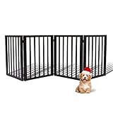 Dog Gates for Doorways Pet Gate Freestanding Pet Gates for Dogs Wooden Dog Gate Indoor Extra...