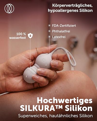INTIMA ALIZÉ Beckenbodentrainer für Frau mit Vibration | 4-teiliges Set mit Fernbedienung | Stärkung der Beckenbodenmuskulatur bei Blasenschwäche & Inkontinenz | Erholung nach der Geburt | Kegel Balls