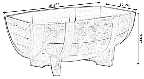 Rustic Wood- Look Plastic Half Barrel Flower Pot Garden Planter, Pack Of 2 #TOP5