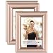 Langdon House 5x7 Picture Frame (3 Pack, Rose Gold), Rose Gold Photo Frame 5 x 7, Wall Mount or Table Top, Set of 3 Celebration Collection