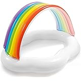 CONFIGURACIÓN RÁPIDA: ¡La piscina con una pequeña sombra en colores del arco iris está lista para usar en solo unos minutos!