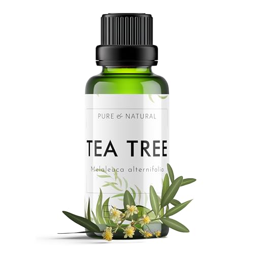 Image of Esslux Tea Tree Oil - 100% Pure Natural Australian Essential Oil for Skin, Hair & Toenails | Therapeutic Melaleuca Oil for Scalp, Nail Care & Soap Making | Refreshing & Healing Scent, 90 ML