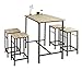 SoBuy® OGT11-N Bartisch Set 5-teilig Esstisch Bistrotisch mit 4 Stühlen Sitzgruppe