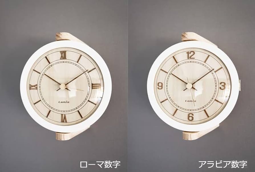 ウエディング(S) 両面壁掛け時計 おしゃれな 低騷音 インテリア wain-1.jpg