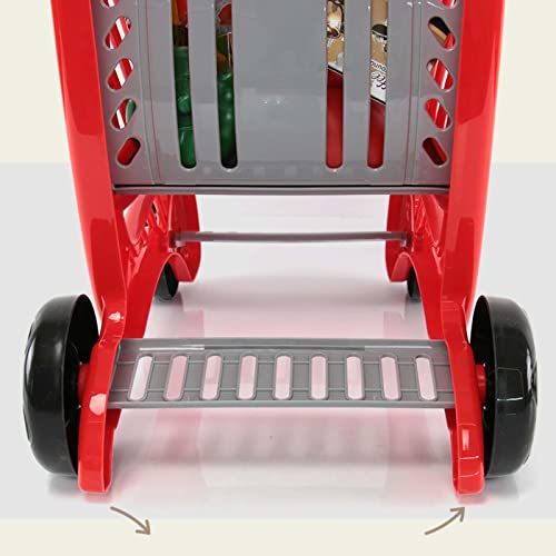 Oshhni Deluxe-Kinder-Einkaufswagen-Spielzeug, leicht zu schieben, -Einkaufswagen-Spielzeug für und Jungen im… – Bild 3