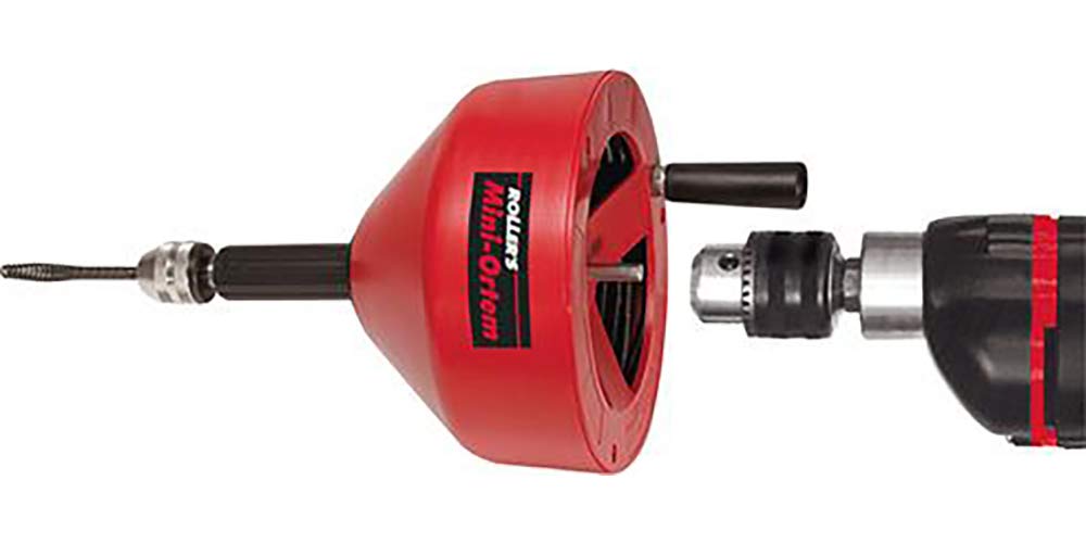 Rohrreinigungsspirale / Rohrreinigungsgerät Mini-Ortem | für Hand- und Elektroantrieb, ideal für enge Rohrbogen | für Rohre Ø 20–50 (75) mm, für Spiralen Ø 6, 8, 10 mm, Drehzahl ≤ 300 min-1