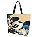 Mickey Donald Goofy Wiederverwendbare Einkaufstasche, zusammenklappbarer Shopper mit angenähter Tasche, waschbar, langlebig und leicht