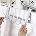 SKOLOO Over The Door Hooks - for Doors up to 4.5cm Thick, No Assembly Required, Stainless Steel Door Hanger with 6 Hooks, Over The Door Hanger for Coats Clothes Hat Towel Jacket, White