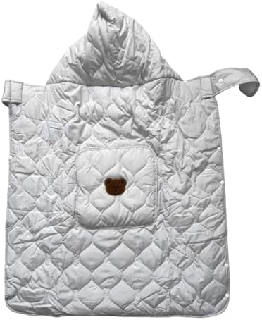 Fabater Baby Carrier Winter Cover, Water Proof & Windproof Winter Baby Bunting Bag with Big Pockets, Universal Hoodie All Season Carriers Cover for Waist Stool, Infant Strollers (Beige)