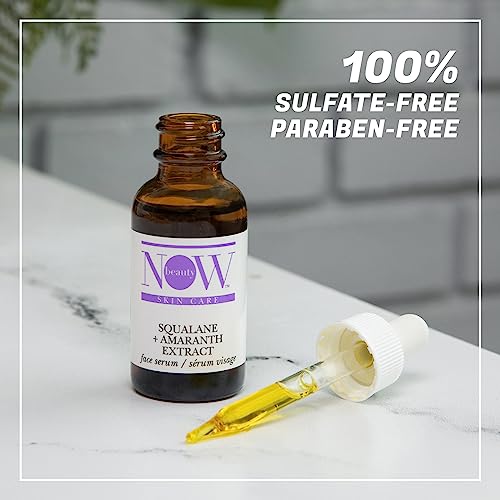 NOW BEAUTY Squalane & Amaranth Extract Face Serum, Pore Minimizer for face, Skin Brightening Face Oil - Image 3