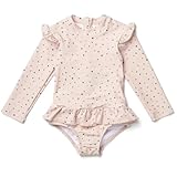 ベビー キッズ 水着 ラッシュガード UVカット gsw6042 120cm ドット×ピンク