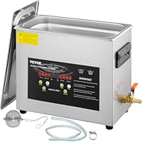 VEVOR 6L Verbesserter Ultraschallreiniger (200 W Heizung, 180 W Ultraschall) Professioneller digitaler Labor-Ultraschall-Teilereiniger mit Heizungstimer für die Reinigung von Schmuck, Brillen