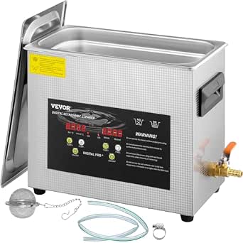 VEVOR 6L Ultrasonic Cleaner with Heater and Timer, 400W