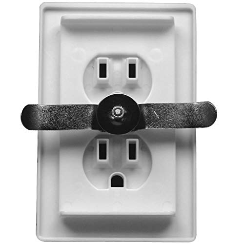 Coffre-fort pour prise murale ranger clefs argent de facon cachee