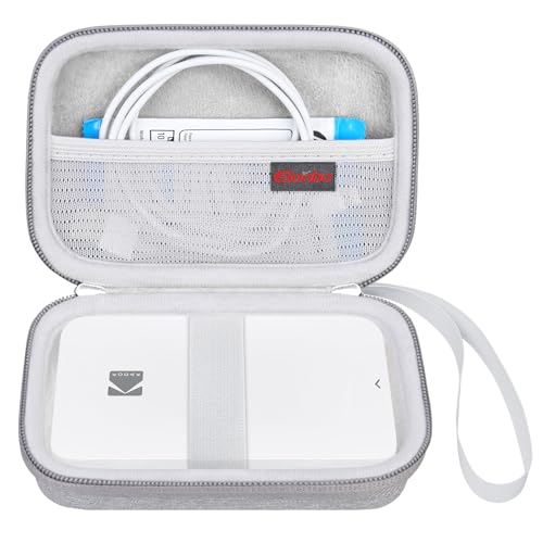 Image of Elonbo Carrying Case for KODAK Step Instant Smartphone Photo Printer, Portable Mini Color Wireless Mobile Print Digital Camera Hard Travel Bag, Picture Printer Storage Holder, Grey