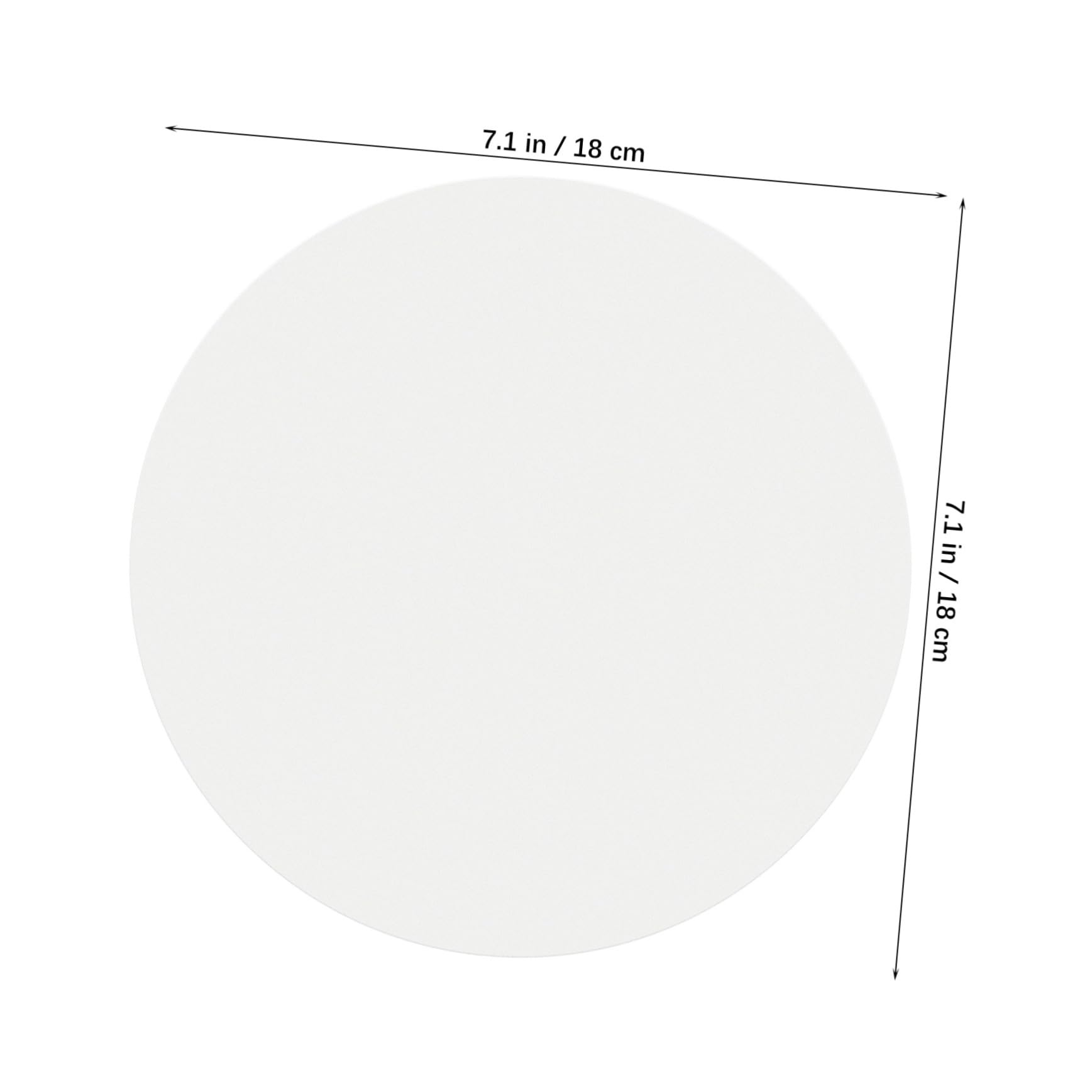 100 Discos de Papel de Filtro Cualitativo Blanco, Flujo Moderado, 18 CM, para Filtración y Laboratorio