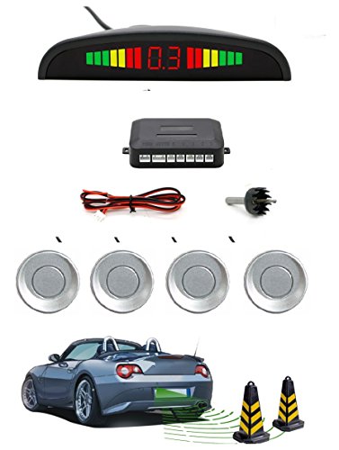 Image of A2D Car Reverse Parking Sensor Silver with LED Display for Toyota Innova Crysta