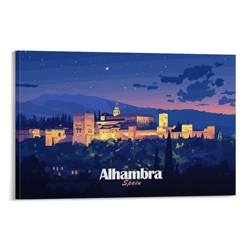 Tableau sur toile Alhambra pour illuminer un couloir sombre et décorer un grand salon