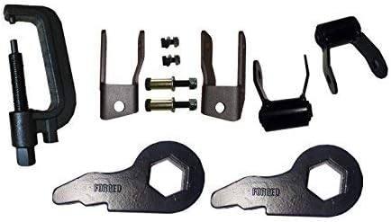 QSA 1" - 3" Adjustable Lift Keys + Shock Extenders + Torsion TOOL + Rear Shackles. Compatible 1988-1998 Chevy/GMC 1500 K1500 Truck (4WD) / 92-99 Suburban / 95-99 Tahoe, Yukon