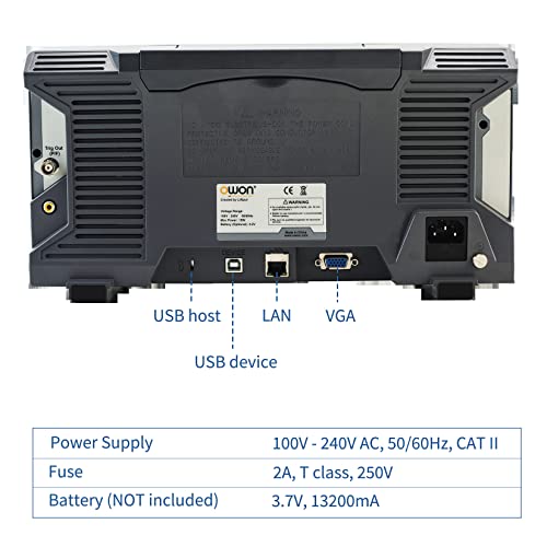Image of OWON XDS3104E 4CH DSO Digital Oscilloscope, 100MHZ Bandwidth 1GS /s Digital Storage oscilloscope Support SCPI, and LabVIEW