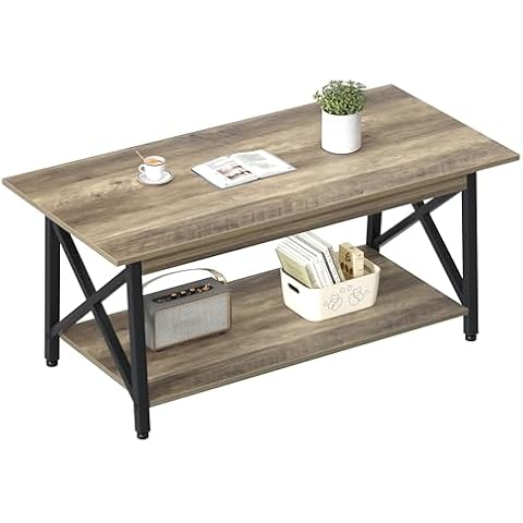 GreenForest 39-inch Coffee Table with Storage Cover