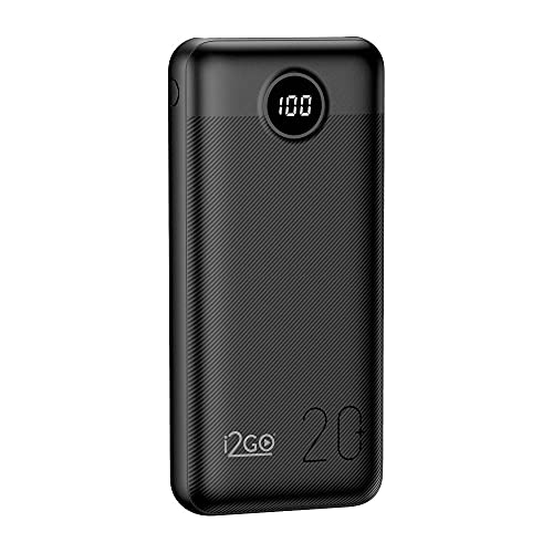 I2GO, Carregador Portátil (Power Bank) Ultra Rápido 20000mAh, Power Delivery 20W, 2 Saídas...