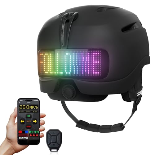Ski Helmet with LED Display