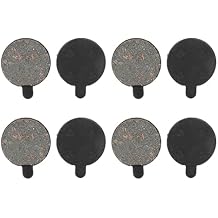 Brake Pads, 4 Pairs Disc Brake Pads, Red Copper Semi Metal Electric Disc Pads Brake, E Scooter Brake Pads, Electric Scooter Brake Pads with Mute Effect