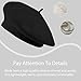 Jolbndcv 6 PCS Beret Hat Beret French Beanie Outdoor Winter Fashion Lady Hat Black