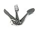 Portable Camping Cutlery Set - Light Weight and Sturdy - Compact and Easy To Store - 3 Piece Set Includes a Fork, Knife, and Spoon - Comes With Metal Carabiner