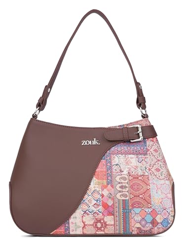 Image of ZOUK Ira Handbag | Stylish Women's Handbag | Luxury Shoulder Bag for Women | Trendy | Fancy Ladies Handbags | Small Purse for Events | Water-Resistant