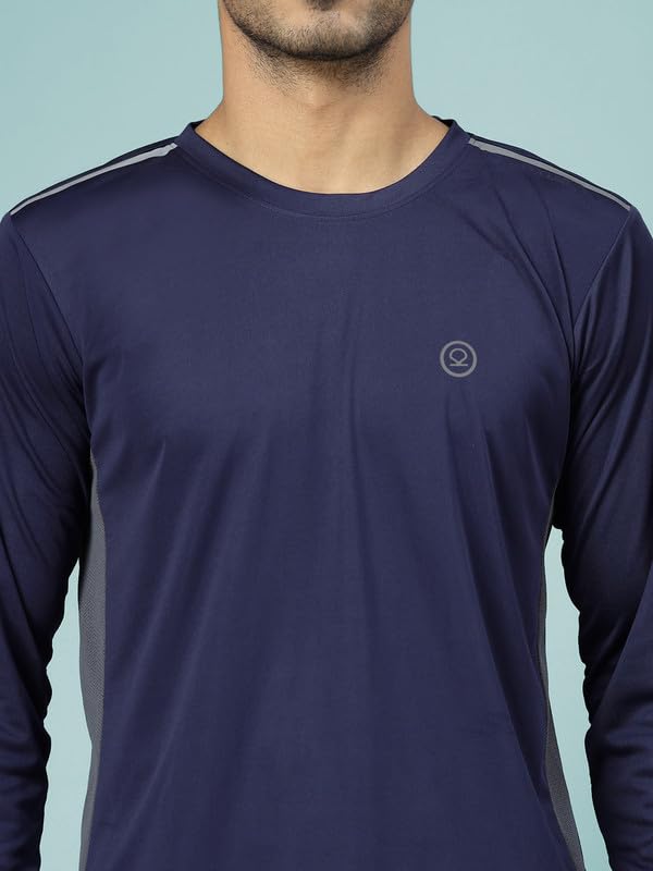 Image of CHKOKKO Gym T Shirts for Men Workout Solid Quick Dry Sports Men T-Shirts Breathable Lightweight Full Sleeve Regular Fit Round Neck Running Stylish Tshirt for man