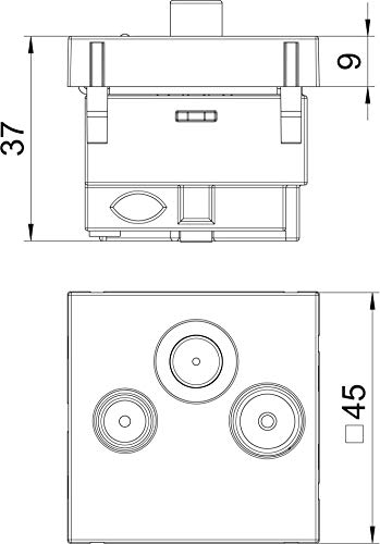 Prise antenne TV-Radio-SAT simple encastrable pour installation domestique - 3