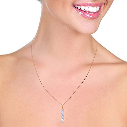 Galaxy Gold GG 2.25 Carat 14k 20" Solid Rose Gold Grecian-inspired Necklace with Natural Square-shaped Aquamarines - Image 3