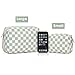 Narwey Checkered Makeup Bag Travel Cosmetic Bag Organizer Toiletry Bag Make Up Bags with Compartments for Women Girls (Large, Mint Green Checkerboard)
