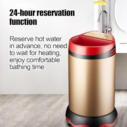 Calentador de agua eléctrico portátil, termostato inteligente con control remoto, sincronización de 24 horas para el hogar, viajes, camping