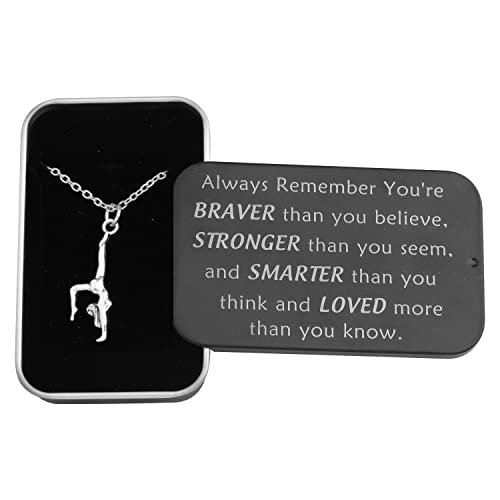 BNQL Gymnastics Necklace Gymnast Gifts Gymnastics Pendant Necklace Inspirational Gymnast Team Gifts Gymnastics Jewelry Box2