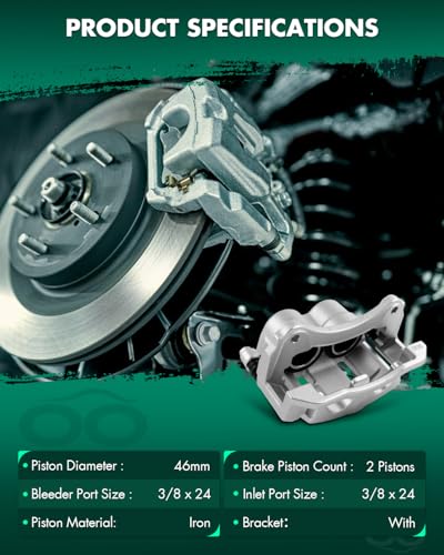 Image of SCITOO 18B4606 Front Right Disc Brake Caliper w /Bracket For Ford For Explorer 1995-2001,For Ford For Ranger 1995-2002,For Mazda For B2300 1995-1996 2001-2002,Double Pistons