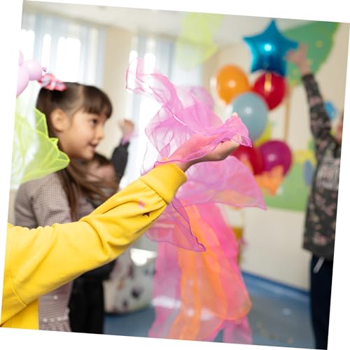 Hemoton Performance Silk Scarves 21 Pcs Juggling Scarves for Boys and Girls Play and Practice2